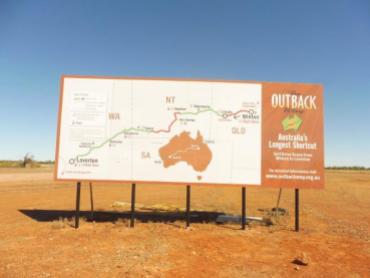 Outback Way sign
