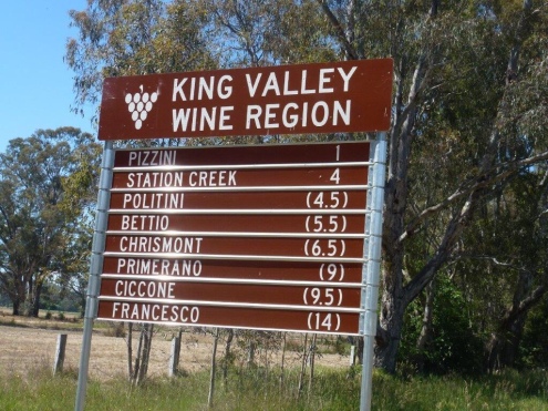 King Valley sign